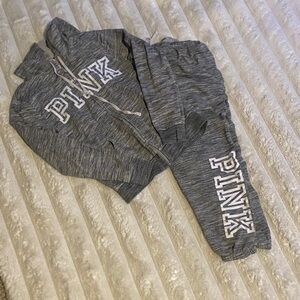 PINK Victoria's Secret Charcoal Kids Jogger Set